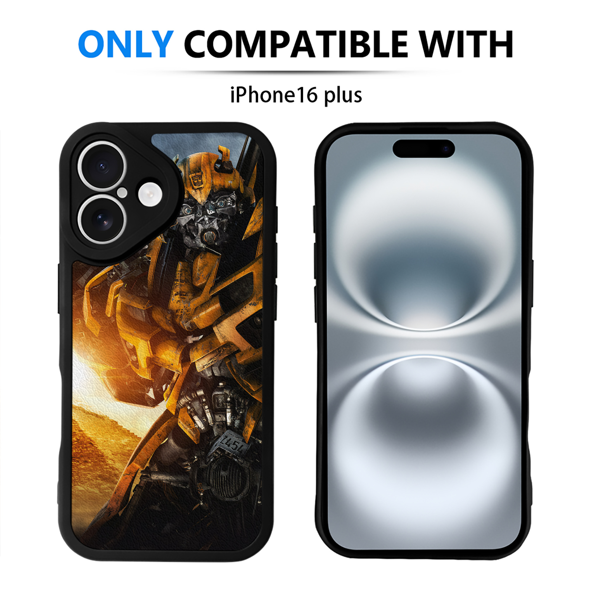 （画像用） Transformers トランスフォーマー 【iPhone 16シリーズ対応】シリコンスマホケース（レザー調） 材質：シリコン